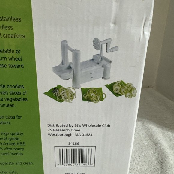 BJ's Club Spiral Slicer 3 in 1 Stainless Steel Slicing Blades NEW Item #34186 - Picture 6 of 7